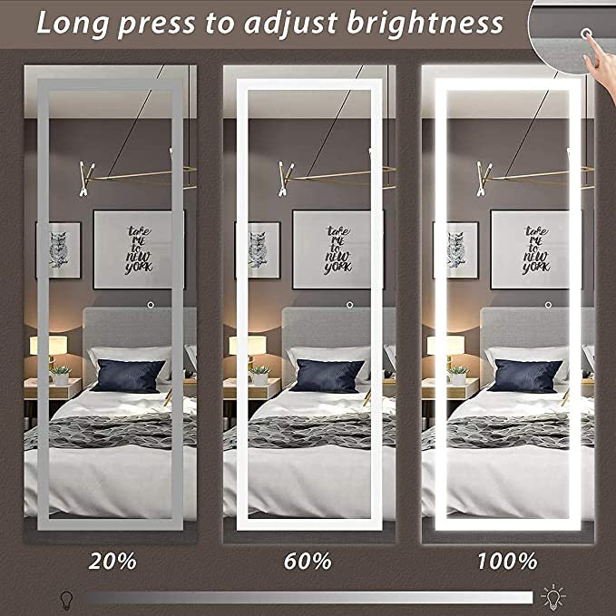 Orren Ellis Led Lighted Full Length Mirror/Wall Mounted Mirror/with